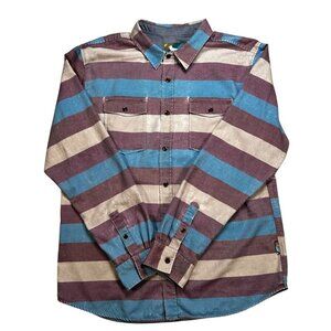 Modern Amusement XL Men Striped Soft Long Sleeve Shirt Vintage